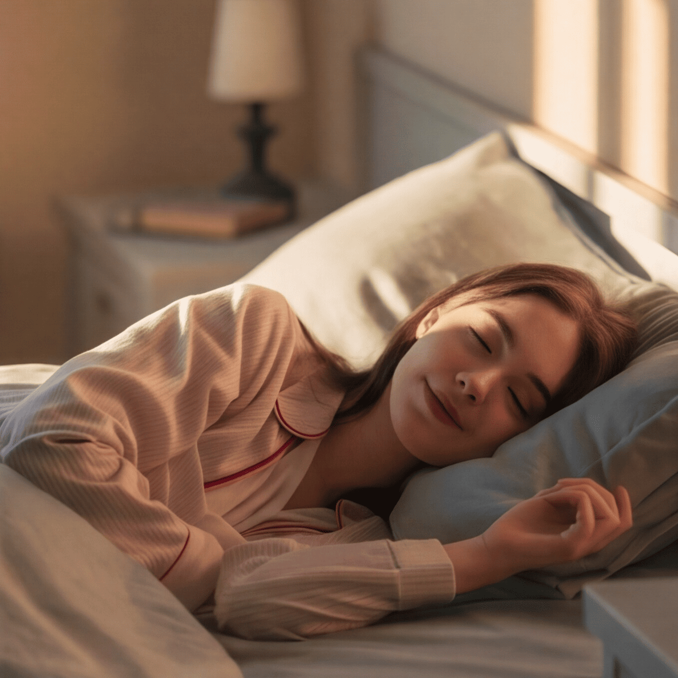 beneficios de dormir bien joven durmiendo en cama cómoda