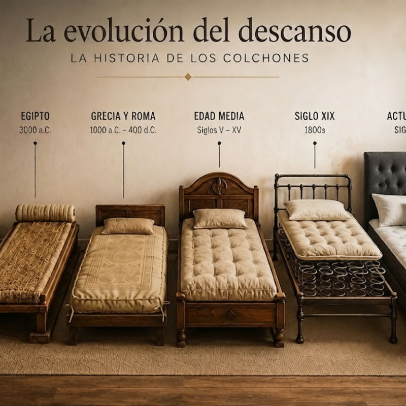 Evolución de los colchones desde la antigüedad hasta la actualidad
